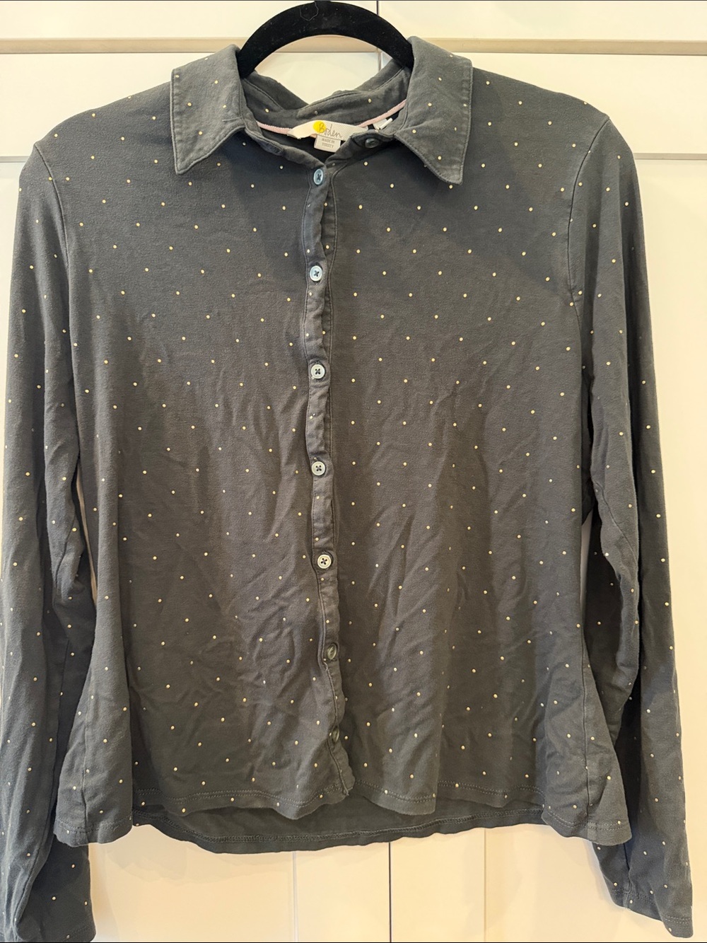Boden Polka Dot Jersey Shirt Size 14